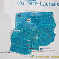 Map of Père-Lachaise cemetery